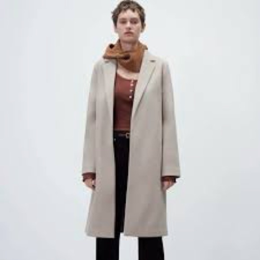 Zara Lapel “Join Life” fabric coat